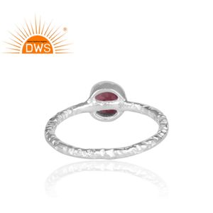 Bague de créateur en pierre précieuse topaze rose, argent Sterling 925, gros bijou fait à la main, pour femmes - Product Image 4