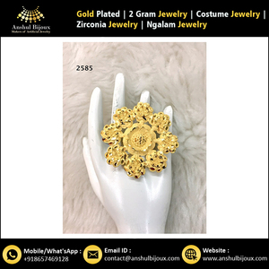 <b>Ring</b> African Jewellery Design <b>Set</b> <b>Gold</b> Plated Wedding Party - Product Image 2