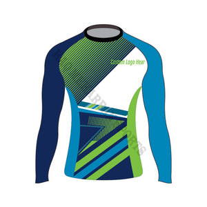 High Quality 100% Polyester Long Sleeve Unisex <b>Rashguard</b> with UV Protection Direct Factory Price for BJJ HMS Brand - Product Image 1