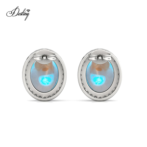 Pendientes de tres piedras de Alejandrita para mujer, joyería con cierre de tuerca, sin níquel, con piedras preciosas, 2021 - Product Image 4
