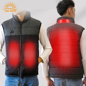 Gilet chauffant USB 5V pour homme, coupe-vent, 100 % polyester, avec coussinets chauffants en fibre de carbone, personnalisation OEM usine - Product Image 3
