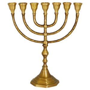 เชิงเทียนโลหะชุบทอง5แขนสำหรับตกแต่งโต๊ะ - Product Image 3