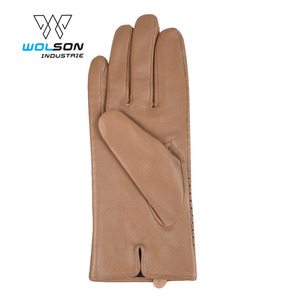Guantes de cuero personalizados para mujer, guantes clásicos a la moda, de alta calidad, al por mayor - Product Image 6