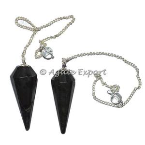 Pendule à facettes en pierre naturelle semi-précieuses, 6mm, jaspe, vente en gros - Product Image 4