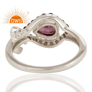 แหวนพลอยอเมทิสต์ดีไซน์เนอร์แหวนแฟชั่นเงินสเตอร์ลิงเครื่องประดับเงินสำหรับผู้หญิงคอลเลกชันวินเทจ - Product Image 3