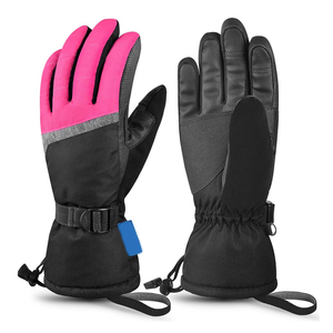 Gants de ski d'hiver pour femmes Polyester imperméable à l'eau laisses de poignet de snowboard compatibles avec écran tactile isolé chaud pour temps froid - Product Image 1