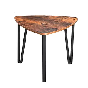 Mesa de centro de forma triangular, fabricación de fábrica, 3 piezas, nido de mesas de madera oscura, mesas Casuales