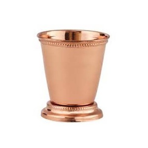 Taza de Julep de Metal de cobre puro 100% de estilo moderno, taza de Julep de Metal decorativa para servidor de jugo de agua potable de cobre - Product Image 5