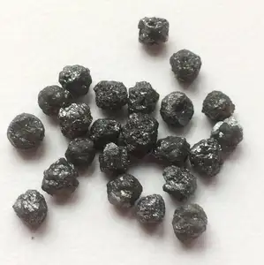 100% Natural Rough Uncut Black Diamonds 4 MM to 5 MM Size , natural round black raw diamond,black uncut diamond beads