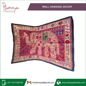 Tapiz de decoración de pared étnico bordado de algodón de alta calidad 100%, Material suave de estilo bohemio para decoración del hogar - Product Image 3