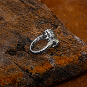 Bague en améthyste verte naturelle, forme ovale, ensemble de broches en argent Sterling 925, bagues cadeaux pour les fabricants et les fournisseurs - Product Image 4