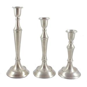 LOOPSKY TALL SILVER BRASS HANDMADE CANDLE STAND-ELEGANT HOME DECOR by BRASSWORLD INDIA - Product Image 2