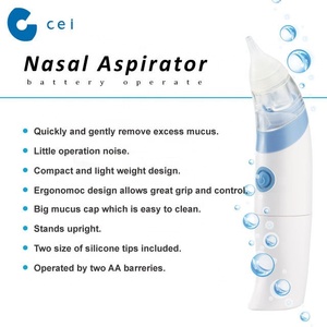 Nuevo resistente al agua aspirador Nasal cómodo bebé nariz limpiador con batería y puntas de silicona - Product Image 5