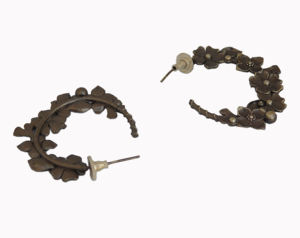 stylish latest <b>fashion</b> treanding handmade silver look alike flower design <b>hoop</b> <b>earings</b> for women and girls - Product Image 2