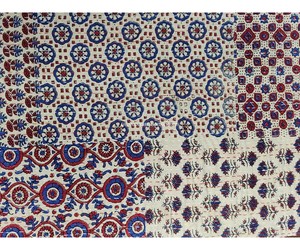 Indian Cotton Kantha <b>Quilt</b> Ajrakh Patch Print Handmade Luxury <b>Bedding</b> Twin Queen Sizes Home Hotel Wholesale Kantha <b>Quilt</b> Blanket - Product Image 5