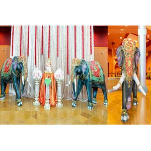 Estatuas FRP de tamaño real para entrada de boda Estatuas FRP tradicionales para decoración Estatuas FRP Tusker para decoración de boda Reino Unido - Product Image 1