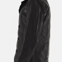 Veste parka en cuir véritable pour jeunes hommes, chaqueta de cuero style européen-américain, veste en cuir pour automne-hiver