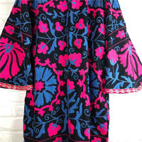 Chaqueta bordada fluorescente para mujer, moda al por mayor, nueva colección, Suzani, bata larga de Kimono de invierno de gran tamaño, abrigo