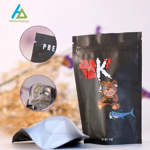 Dây Kéo Mylar Bao Bì Pouch Túi Cho Thực Phẩm Lưu Trữ Minfly In Kỹ Thuật Số Tùy Chỉnh Nhôm Foil <span class=keywords><strong>Resealable</strong></span> Stand Up Mùi Bằng Chứng - Product Image 3
