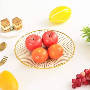 Nouvel article élégant bol rond en métal de dessus de table de service de casse-croûte moderne pour l'utilisation de cuisine et la décoration de table - Product Image 1