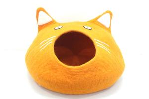 Confortable confortable fait à la main en laine chat maison luxe solide motif chat lit écologique moderne grotte pour animaux de compagnie conçu confortable confortable fait à la main moderne - Product Image 5