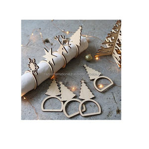 Anillo de servilleta de madera MDF con diseño múltiple para mesa para bodas y para restaurantes y hoteles - Product Image 1