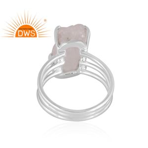 Tanga — bague en argent Sterling 925 et pierres précieuses émeraude, ensemble de bijoux empilables, vente en gros, naturel, vert brut - Product Image 4