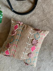 Indian Tufted Boho Decorative Handmade Cotton Mudcloth <b>Cushion</b> Cover 45X45 cm - Product Image 2