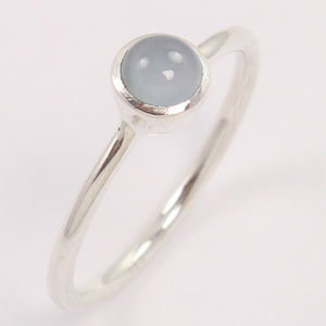 Gemas redondas de Calcedonia natural Anillo de Plata de Ley 925 Tamaño Us 6,75 El mejor regalo Hermoso regalo Ocasiones especiales en venta al por mayor - Product Image 2