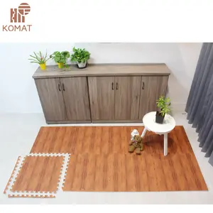 Pitch Pine Look EVA Foam Wooden Grain Floor Tile Mat