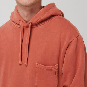 Sweat à capuche 100 % polyester polaire pour homme avec logo brodé, fermeture éclair contrastante, couleur unie, idéal pour l'hiver - Product Image 2