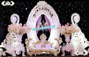 Corona India Fusion para escenario de boda, decoración de escenario de gran corona, estilo Filmy, Maharaja, para recepción de boda - Product Image 5