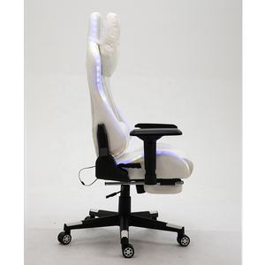 Chaise de jeu RGB LED, éclairage RGB, logo personnalisé, tissu OEM ODM, ergonomique, douce, équipement de jeu Esport LGB, entièrement blanche, chaise de jeu RGB - Product Image 3