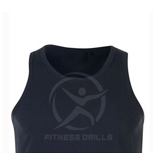 Camiseta sin mangas de algodón 100% Euro Fit para hombre, Chaleco de punto transpirable para gimnasio informal y culturismo, ropa deportiva básica con estampado 3D personalizado - Product Image 4