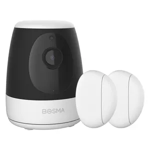 Indoor Smart Home Camera with Two Door Sensors Home Camera Security System