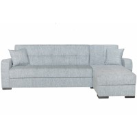 Ensemble de canapé-lit d'angle, best-seller, style européen moderne, tissu durable, design en forme de L, dossier séparé, pieds en plastique, accoudoirs droits, 1