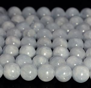 Perles de pierre perles de calcite bleues bijoux en pierre lâche pierres précieuses lisses collier de cristal de guérison perles cristal naturel grossiste - Product Image 3