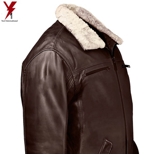 2021 Men Leather Fashion Jackets Pockets Long Sleeves Warm Leather <b>Coat</b> Outwear Wide Leather Fashion Jacket. - Product Image 6