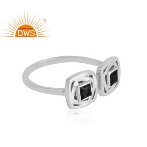 แหวนเงินทำมือดีไซน์รูปภาพลวงตาของผู้ผลิต925ดีเครื่องประดับอินเดียคอลเลกชันอันโอชะ - Product Image 2