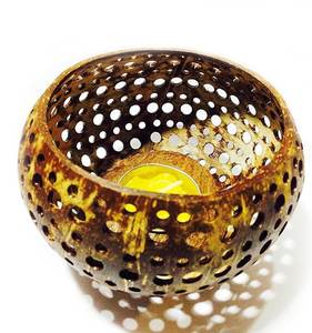 HOT <b>SALE</b> 100% NATURAL HANDCRAFTED COCONUT <b>CANDLE</b> HOLDER/ COCONUT <b>CANDLE</b> SHELL HOLDER for HOME GARDEN DECORATION - Product Image 3