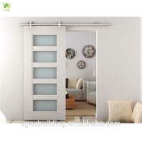 Paravents insonorisés, portes coulissantes en verre pour balcon intérieur, design grillagé