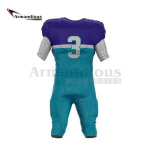 Uniforme de football américain personnalisé sublimé vêtements de sport en polyester à séchage rapide respirant grande taille ensembles de tarifs d'usine à manches courtes - Product Image 2