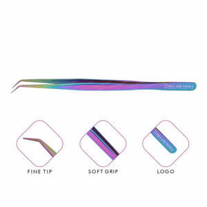 ขายส่งปริมาณ6มิลลิเมตร45deg บางตรงแหนบฉลากส่วนตัว,ปริมาณพัดลมขนตาหลายทองญี่ปุ่นแหนบเหล็กฉลากส่วนตัว - Product Image 1