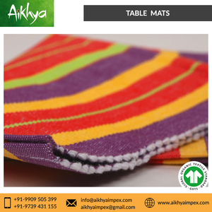 Rectangle Shape 100% Cotton Machine Washable Material Wedding Decorations Table Mats - Product Image 4