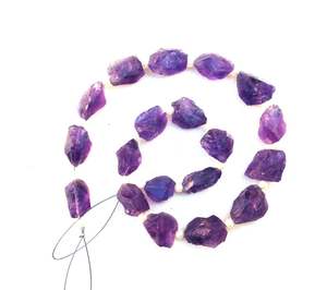 Lot de 19 Pierres Précieuses d'Améthyste Bleue Naturelle de Qualité Supérieure, Certifiées par un Certificat Tierce Partie, Effet Étoilé, Perçage de Qualité Supérieure - Product Image 3