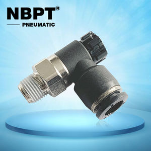 Промышленный пневматический регулятор потока ZSC с быстрозажимным фитингом, самоблокирующийся дроссельный клапан, полимерная латунь - Product Image 3