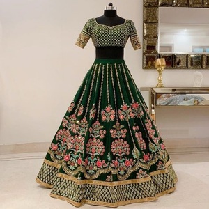 NEWLY INDIAN/PAKISTANI DESIGNER EMBROIDERY ON ELEGANT BRIDAL LEHENGA <b>BLOUSE</b> DRESS Embellished RESHAM, ZARI work for Wedding@2022 - Product Image 1