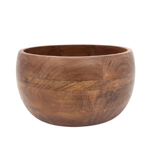 ชามกลมขนาดเล็กทำจากไม้อะคาเซียสำหรับเสิร์ฟสลัดอุปกรณ์รับประทานอาหารทำด้วยมือ - Product Image 2