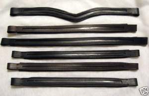 Banda de ceja de cuero de canal vacío Banda de ceja de caballo de cuero personalizada Banda de CEJA en forma de U de cuero de canal vacío para bridas - Product Image 2