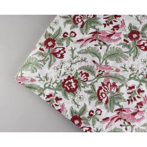 Tela de algodón con estampado de bloque de mano indio rojo y blanco Floral transpirable para Niñas para camisas bolsas cortinas juguetes ropa para niños - Product Image 2